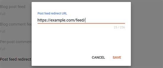 如何在不损失谷歌排名的情况下从 Blogger 切换到 WordPress addfeedurl20251108_ -17
