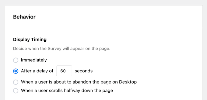 UserFeedback 评测：它是否是适合您的调查插件？ adding-delay-survey20251114_ -16