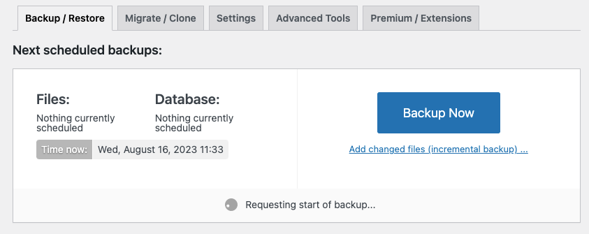 8 款 WordPress 迁移插件（对比评测） backup-now-in-updraftplus20251120_ -6