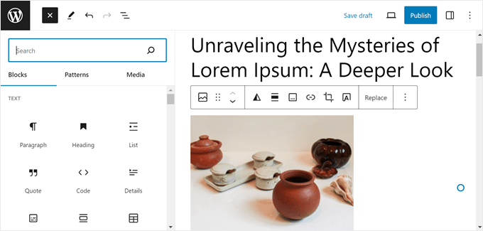 如何将我的 HTML 网站转换为 WordPress 的（并使其更新变得容易 10 倍） block-inserter-library-min20251114_ -12
