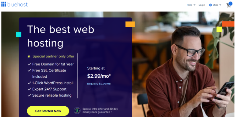 十大最佳 WordPress 主机公司（真实评价，绝无虚假） bluehost-home20251121_ -6