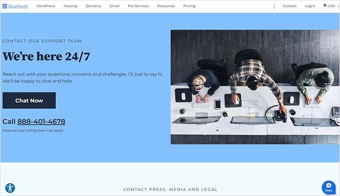 来自我们专家的Bluehost评测 bluehost-support-website20251108_ -9