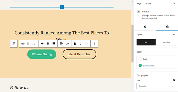 如何使用 WordPress 区块编辑器（Gutenberg 教程） buttons-block-editor20251114_ -26
