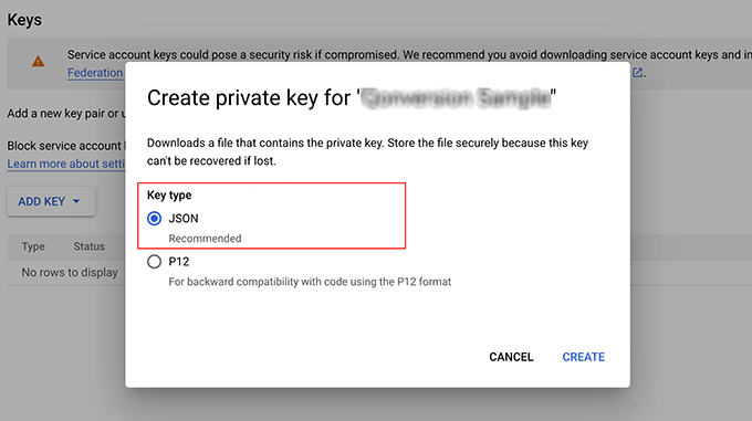 WordPress网站转换成了移动应用——以下是我学到的经验 choose-json-as-type-and-create-api-key20251114_ -29