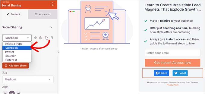如何在 WordPress 中添加社交分享按钮（4 种简单方法） choose-social-media-platform20251114_ -46