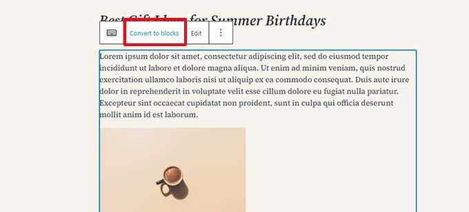 如何使用 WordPress 区块编辑器（Gutenberg 教程） convert-to-blocks20251114_ -38