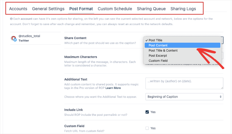 Revive Old Posts 的评测:它真的能提升互动率和流量吗？ customize-content-in-revive-old-posts20251119_ -13