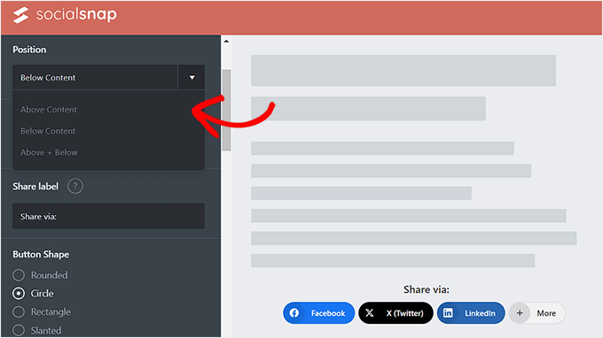 如何在 WordPress 中添加社交分享按钮（4 种简单方法） customize-social-share-buttons20251114_ -27