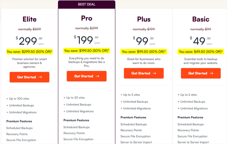 Duplicator 评测：这是最好的 WordPress 备份插件吗？ duplicator-price20251119_ -25