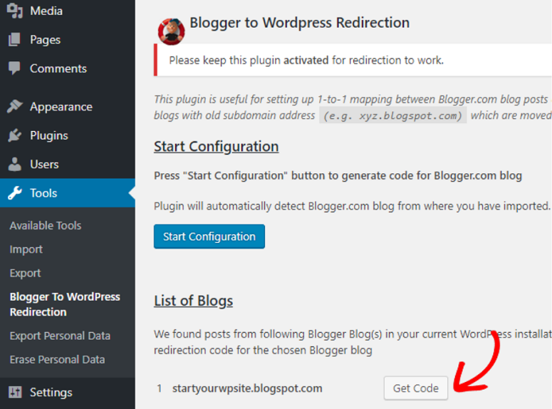 如何从 Blogger 迁移到 WordPress（无需停机） get-code20251123_ -22