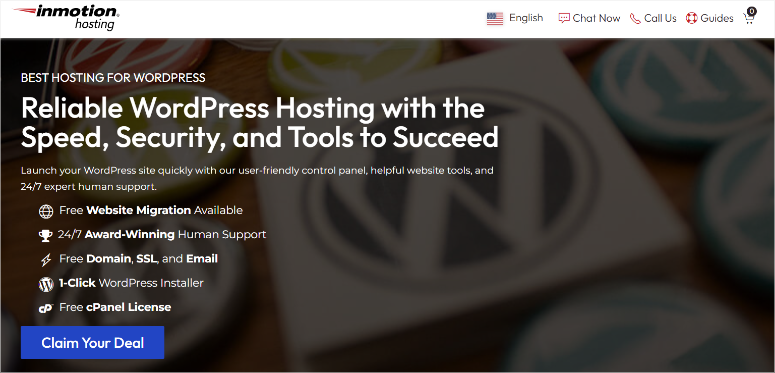 十大最佳 WordPress 主机公司（真实评价，绝无虚假） inmotion-hosting-homepage20251121_ -18