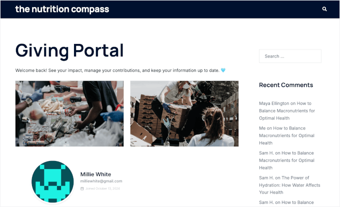 我只用了15分钟就在WordPress上创建了一个捐赠者门户网站（无需任何编码） live-charitable-givingportal20251109_ -16