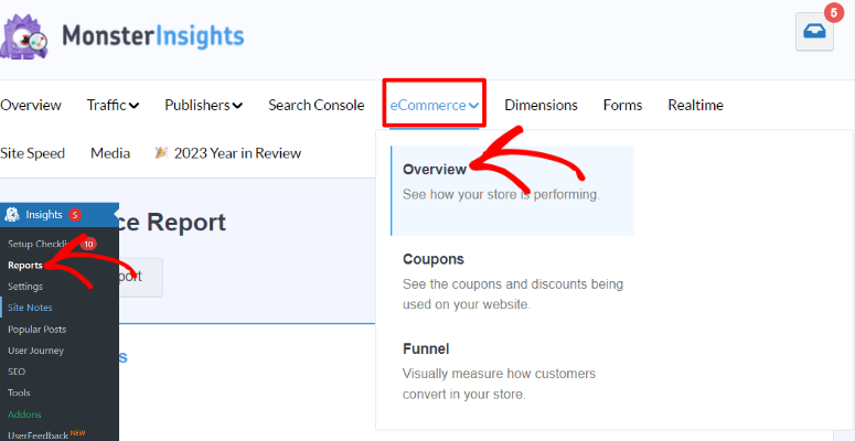 MonsterInsights 2025 年评测：它是最好的 Google Analytics 插件吗？ monsterinsights-ecommerce-overview20251118_ -20