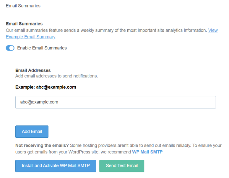 MonsterInsights 2025 年评测：它是最好的 Google Analytics 插件吗？ monsterinsights-email-summaries20251118_ -17