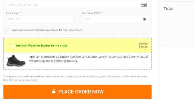 如何在 WooCommerce 中提升产品销售额（5 种简单方法） oneclick-upsell-preview20251114_ -22