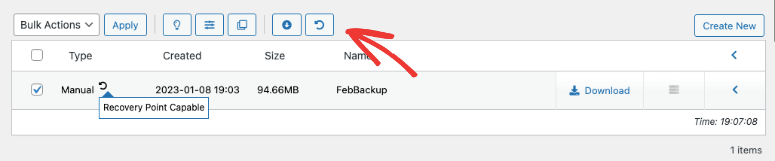 如何备份 WordPress 多站点（使用插件和不使用插件） recovery-point-capable20251120_ -36