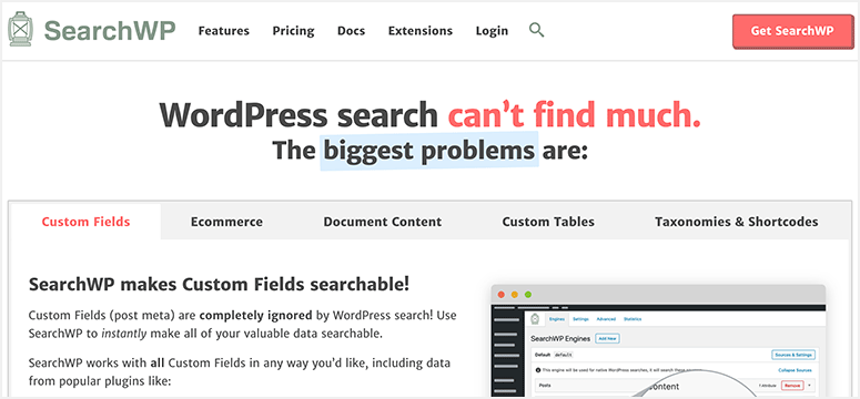 2025 年 45+ 款最佳 WordPress 插件 searchwp20251118_ -37