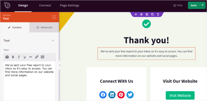 如何在 WordPress 中创建感谢页面 seedprod-edit-exisitng-blocks20251114_ -7