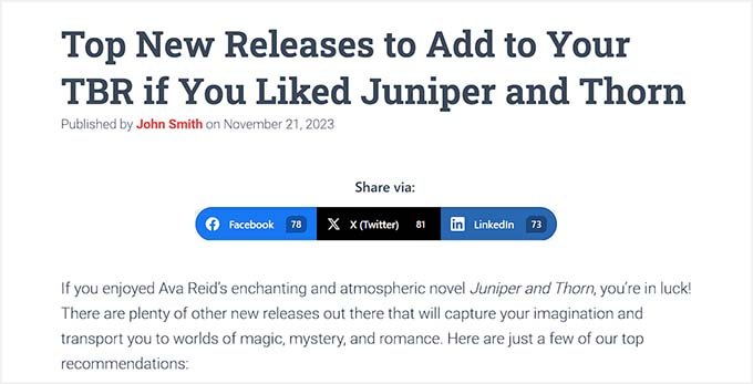 如何在 WordPress 中添加社交分享按钮（4 种简单方法） share-buttons-with-count-previewpng20251114_ -42