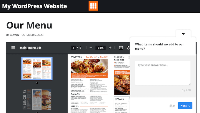 UserFeedback 评测：它是否是适合您的调查插件？ text-box-userfeedback20251114_ -12