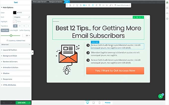 2025 年 5 款最佳 WordPress 弹出窗口插件（性能对比） thriveleadsbuilder20251107_ -10