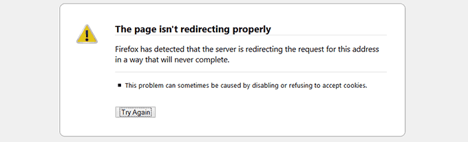 63 个最常见的 WordPress 错误及解决方法 too-many-redirects20251114_ -20