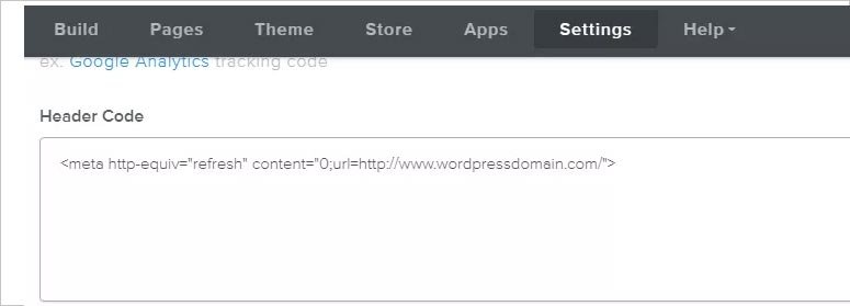 如何将您的网站从 Weebly 迁移到 WordPress weeblyheadercode20251123_ -11
