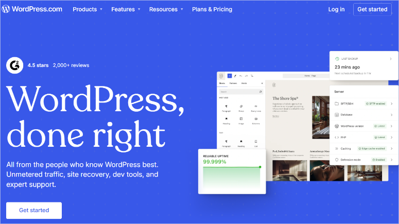 十大最佳 WordPress 主机公司（真实评价，绝无虚假） wordpress-com-homepage20251121_ -12