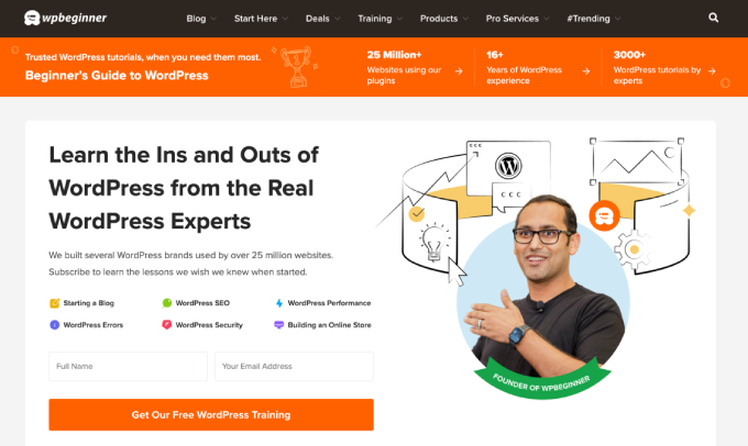 如何提升 WordPress 用户体验（13 个实用技巧） wpbeginner-homepage20251109_ -14