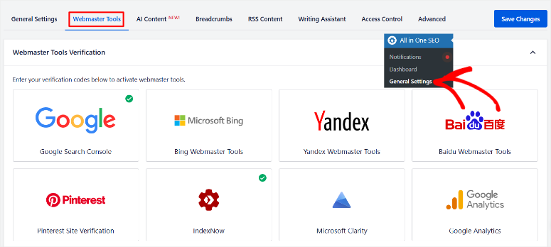 2025 年 WooCommerce SEO：如何大规模管理商店产品属性 aioseo-webmaster-tools20251201_ -19