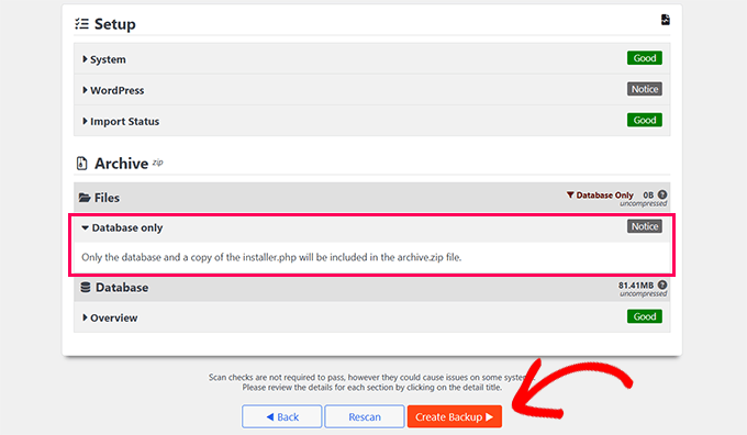 如何手动备份 WordPress 数据库（分步指南） duplicator-db-only-createbackup20251201_ -4