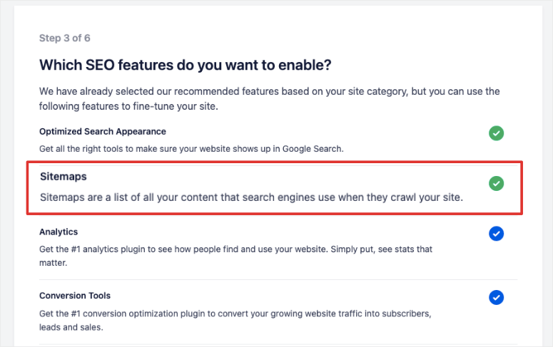 如何在2分钟内创建WordPress XML站点地图 enable-sitemaps-in-aioseo-wizard20251201_ -8