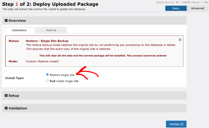 新手指南：如何从备份恢复 WordPress select-restore-single-site-20251201_ -9
