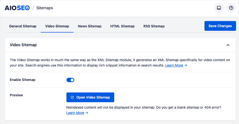 如何在2分钟内创建WordPress XML站点地图 video-sitemap-aioseo20251201_ -17